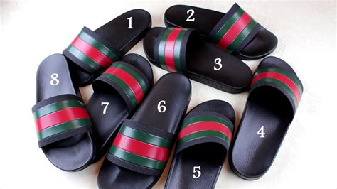 fake mens gucci flip flops|authentic gucci slides.